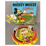 Vintage Marx tin Mickey Mouse Express toy w/ box-