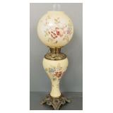Antique Gone with the Wind lamp with matching