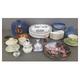 Gp pottery incl Delft spoon holder, 11' divided