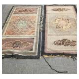 2 antique hooked rugs approx. 6' x 3 1/2' (as is
