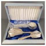 Vintage 5-pc sterling silver dresser set in