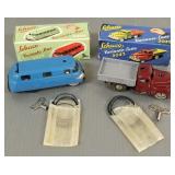 2 Schuco Varianto Bus #3044; Dump Truck #3042 w/