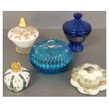 5 vintage dresser boxes, etc incl R.S. Prussia,