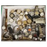 Lg. Gp vintage men's watches incl Benrus, Tissot,