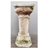 Ornate cement pedestal/ column- 21'H