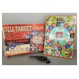 Vintage Wyandotte bell tin litho target game w/