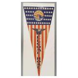 1945 paper pennant 'Well Done My Boys' 34'L