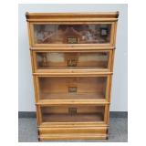 Globe Wernicke 4 section oak stacking bookcase-