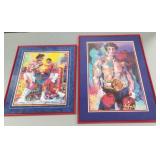 2 Leroy Neiman posters: Stallone Rocky & Boxers-