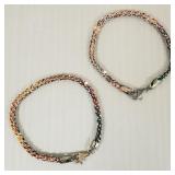 2 N.O.S. sterling silver bracelets- 7'L