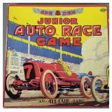 Vintage Junior Auto Race Game w/ cars & box-
