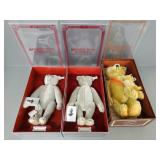 3 Steiff bears w/ boxes incl Mama w/ baby- 1 is