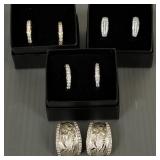 4 pr. sterling silver earrings- 1 is designer