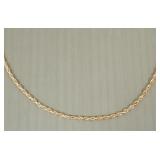 14K rose gold necklace- 29'L; 3.4g