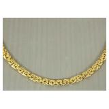 Sterling silver Italy necklace w/ gold wash- 30'L