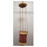 Antique cranberry hobnail Victorian hanging