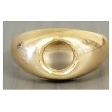 14K gold ring mount (no stone) 6g- size 7