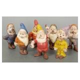 Antique 7 Dwarfs stamped Walt Disney