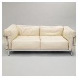 Le Corbusier for Cassina, Italy, LC2 white leather