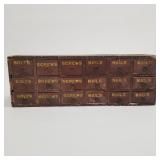 Sm. apothecary/ hardware painted 18-drawer