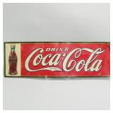'Drink Coca Cola' tin embossed advertising sign-