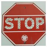 SO. CAL. Auto Club stop sign with reflectors- 24'H