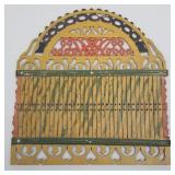 Antique Norwegian carved tape loom w/ polychrome