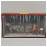 Lloyd Scarseth, WI artist, signed diorama 'Logging
