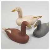 3 Albert Koepsel signed- Neenah, WI- novelty goose