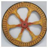 Vintage wooden hand painted gaming wheel only-