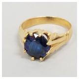 Antique 18K gold ring s/w 2.75 ct flame fusion