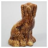 Antique Rockingham pottery spaniel figure 7 1/4'H