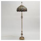 Art Deco floor lamp with contemporary dragonfly