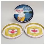 3 advertising beer trays- Hamm's & 2 Grain Belt