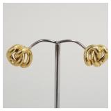 18k gold earrings- 2.7g, 1/2'