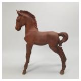 Heavy cast iron life-size foal sculpture- 250 lbs-