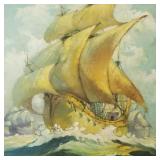 Charles Federer signed oil painting on board-