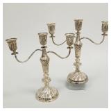 Pair 14'H sterling silver candelabra- 57 toz total