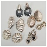 6 pair sterling silver earrings incl some s/w