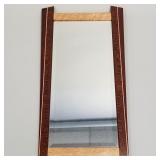 Artisan made framed wood mirror 42 1/4'H 22'Widest