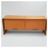Unique teak cabinet/ credenza with tambour doors-