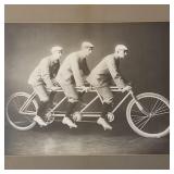 Vintage bicycle racing photograph- framed 23 1/2'H
