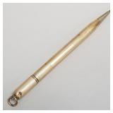 Hallmarked 9k gold mechanical pencil: 15.4g total,