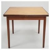 Teak mid-century draw leaf table- 29'H 33 1/2'D