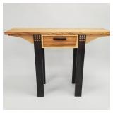 Custom made artisan console table with drawer