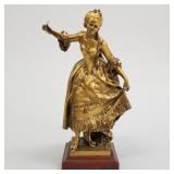 Antonin Mercie signed figural bronze 'The Masked