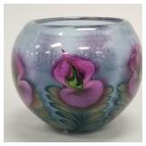 Daniel Lotton signed & dated 2012 floral art glass