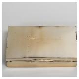 Hallmarked English sterling silver box w/ wood