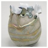 Charles Lotton signed & dated 2006 art glass vase