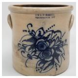 Antique 5 gal Bennington VT crock stamped E & LP